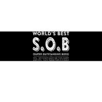 WorldS Best Sob Super Outstanding Boss Funny Colleague Bumper Sticker