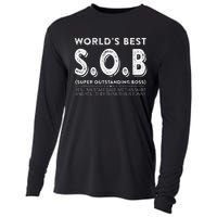 WorldS Best Sob Super Outstanding Boss Funny Colleague Cooling Performance Long Sleeve Crew