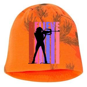 Wo Biathlon Shooting Guns Ski Skiiing Skier Winter Sport Gift Kati - Camo Knit Beanie