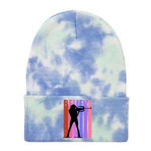 Wo Biathlon Shooting Guns Ski Skiiing Skier Winter Sport Gift Tie Dye 12in Knit Beanie