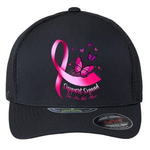 Woman Butterfly Support Squad Breast Cancer Warrior Pink Flexfit Unipanel Trucker Cap