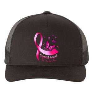 Woman Butterfly Support Squad Breast Cancer Warrior Pink Yupoong Adult 5-Panel Trucker Hat