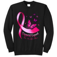 Woman Butterfly Support Squad Breast Cancer Warrior Pink Sweatshirt