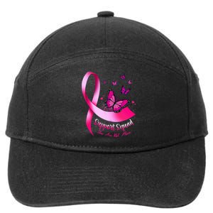 Woman Butterfly Support Squad Breast Cancer Warrior Pink 7-Panel Snapback Hat