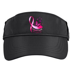 Woman Butterfly Support Squad Breast Cancer Warrior Pink Adult Drive Performance Visor