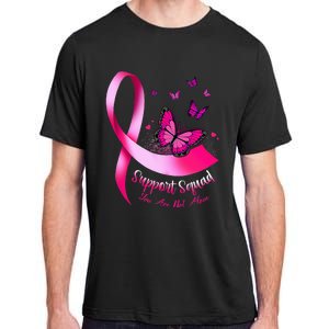 Woman Butterfly Support Squad Breast Cancer Warrior Pink Adult ChromaSoft Performance T-Shirt