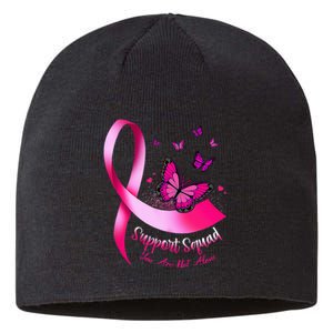 Woman Butterfly Support Squad Breast Cancer Warrior Pink Sustainable Beanie