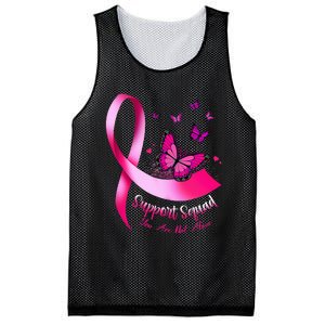 Woman Butterfly Support Squad Breast Cancer Warrior Pink Mesh Reversible Basketball Jersey Tank