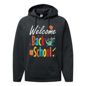 Welcome Back To School First Day Of School Teachers Gifts Performance Fleece Hoodie