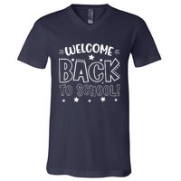 Welcome Back To School First Day Of School Teachers Kids V-Neck T-Shirt