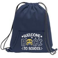 Welcome Back To School First Day Of School Teachers Kids Sweatshirt Cinch Pack Bag