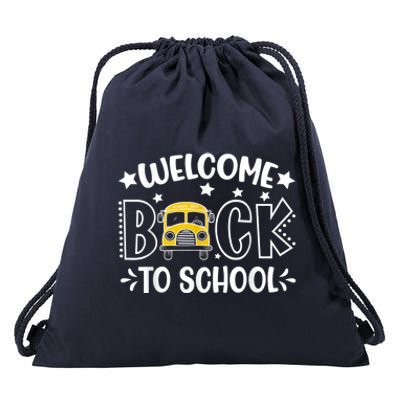 Welcome Back To School First Day Of School Teachers Kids Drawstring Bag