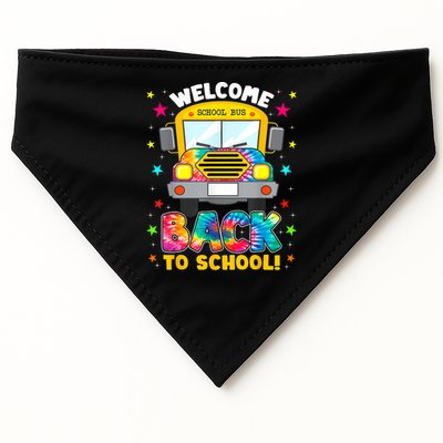 Welcome Back To School Funny Outfit School Bus Driver USA-Made Doggie Bandana