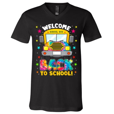 Welcome Back To School Funny Outfit School Bus Driver V-Neck T-Shirt
