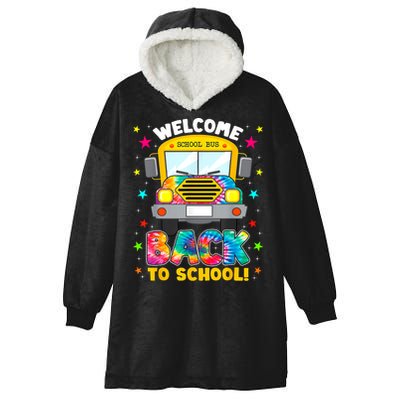 Welcome Back To School Funny Outfit School Bus Driver Hooded Wearable Blanket