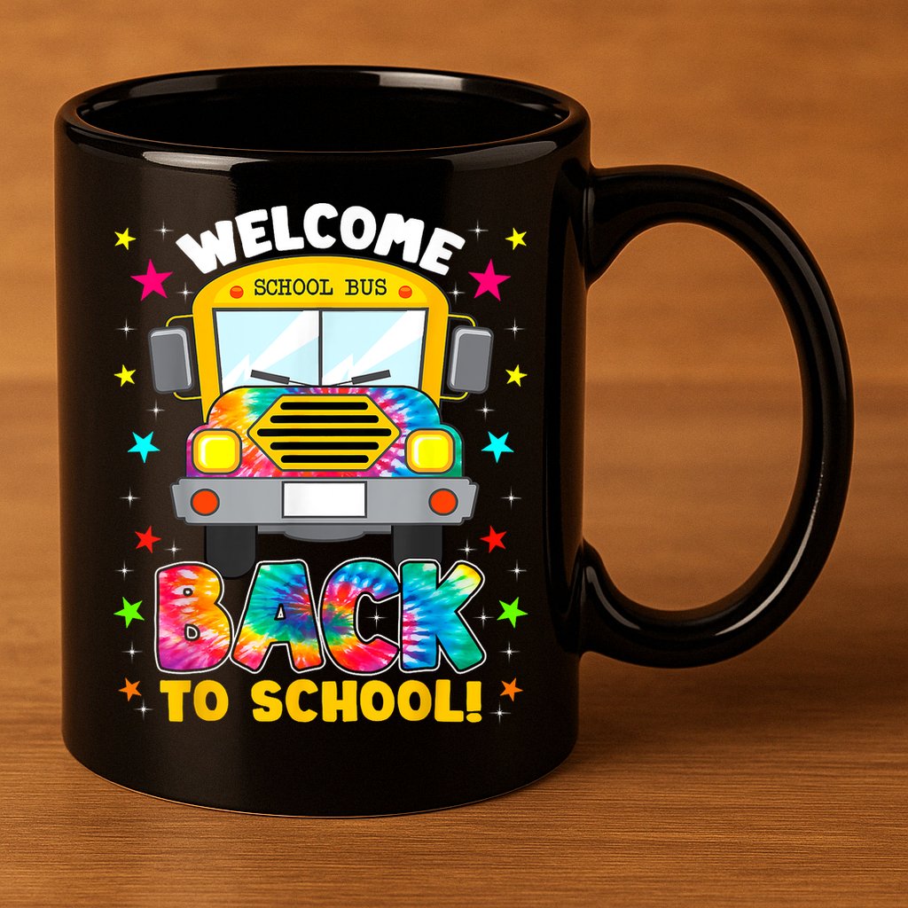 Welcome Back To School Funny Outfit School Bus Driver 11oz C Handle Ceramic Mug