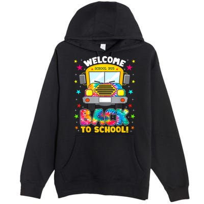 Welcome Back To School Funny Outfit School Bus Driver Premium Pullover Hoodie