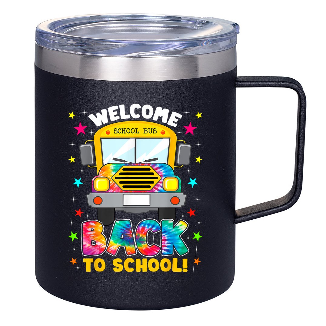 Welcome Back To School Funny Outfit School Bus Driver 12oz Stainless Steel Coffee Mug