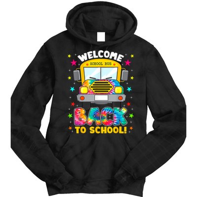 Welcome Back To School Funny Outfit School Bus Driver Tie Dye Hoodie