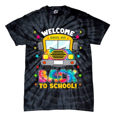 Welcome Back To School Funny Outfit School Bus Driver Tie-Dye T-Shirt