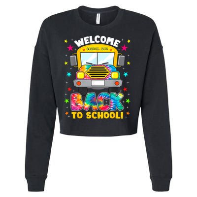 Welcome Back To School Funny Outfit School Bus Driver Cropped Pullover Crew