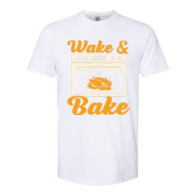 Wake Bake Turkey Feast Meal Dinner Chef Funny Thanks Giving Softstyle® CVC T-Shirt