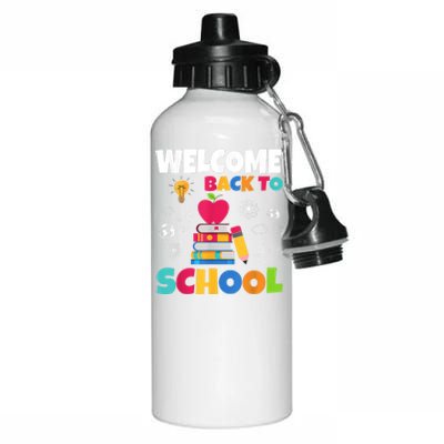 Welcome Back To School First Day Of School Teachers Kids Aluminum Water Bottle