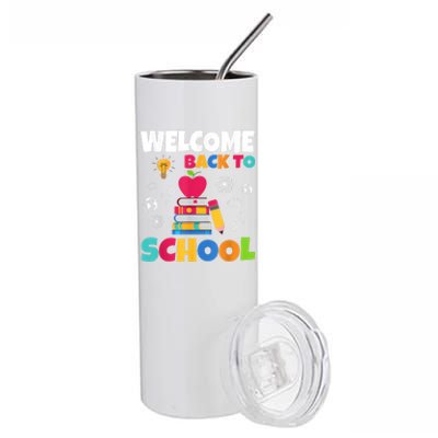 Welcome Back To School First Day Of School Teachers Kids Stainless Steel Tumbler