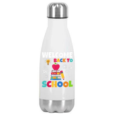 Welcome Back To School First Day Of School Teachers Kids Stainless Steel Insulated Water Bottle