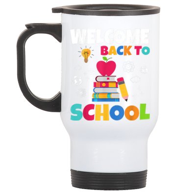 Welcome Back To School First Day Of School Teachers Kids Stainless Steel Travel Mug