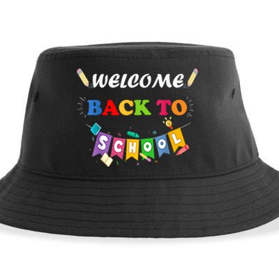 Welcome Back To School First Day Of School Teachers Kids Sustainable Bucket Hat