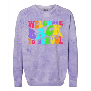 Welcome Back To School 1st Day Of School Students Teacher Colorblast Crewneck Sweatshirt