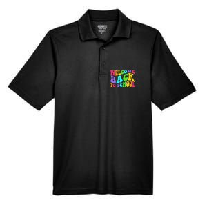 Welcome Back To School 1st Day Of School Students Teacher Men's Origin Performance Pique Polo