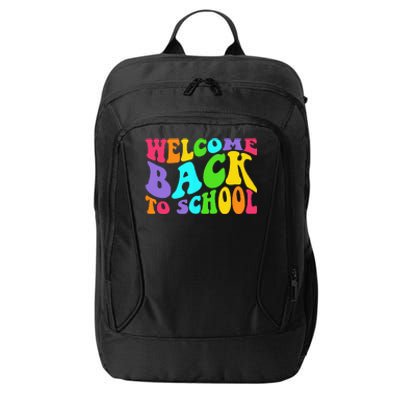 Welcome Back To School 1st Day Of School Students Teacher City Backpack