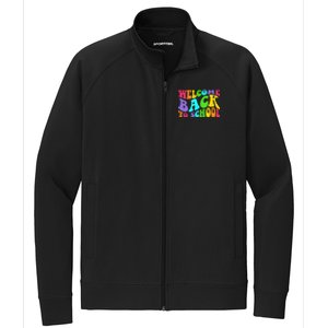 Welcome Back To School 1st Day Of School Students Teacher Stretch Full-Zip Cadet Jacket