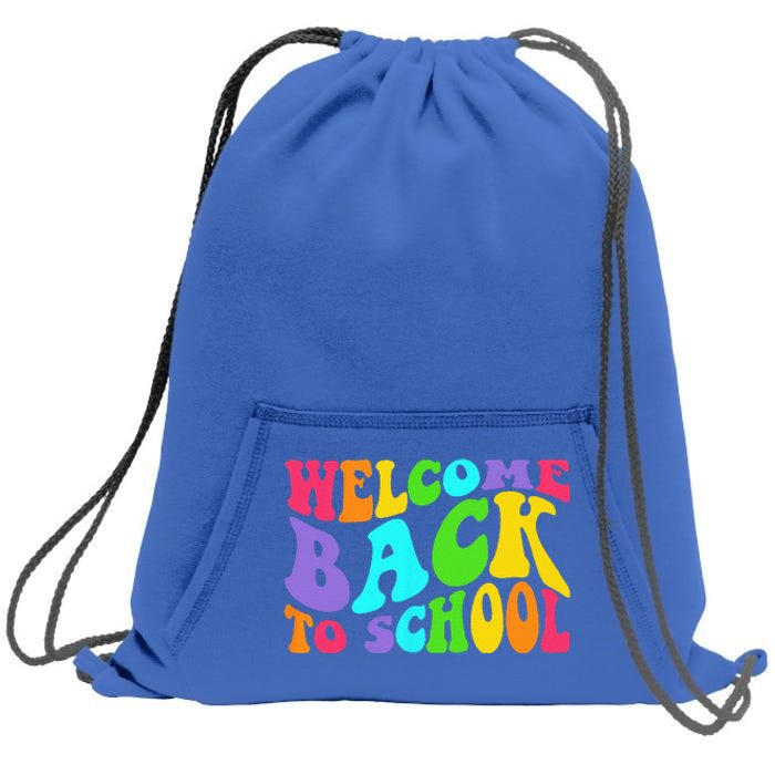 Welcome Back To School 1st Day Of School Students Teacher Sweatshirt Cinch Pack Bag