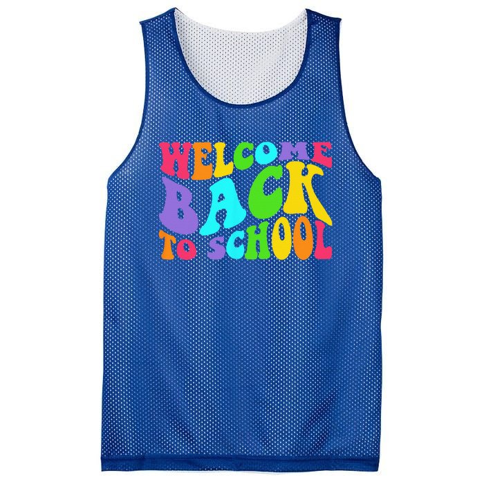 Welcome Back To School 1st Day Of School Students Teacher Mesh Reversible Basketball Jersey Tank