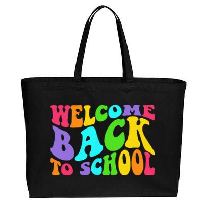 Welcome Back To School 1st Day Of School Students Teacher Cotton Canvas Jumbo Tote