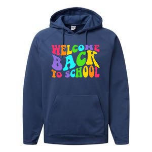 Welcome Back To School 1st Day Of School Students Teacher Performance Fleece Hoodie