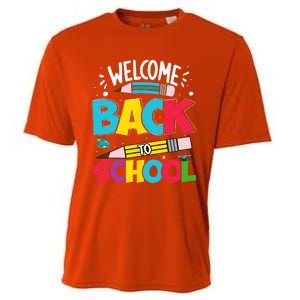 Welcome Back To School For Teachers Students Cooling Performance Crew T-Shirt