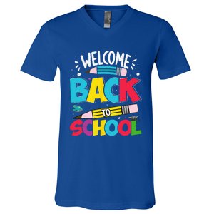 Welcome Back To School For Teachers Students V-Neck T-Shirt