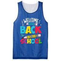 Welcome Back To School For Teachers Students Mesh Reversible Basketball Jersey Tank