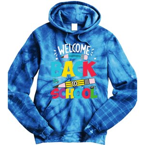 Welcome Back To School For Teachers Students Tie Dye Hoodie