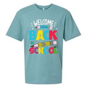 Welcome Back To School For Teachers Students Sueded Cloud Jersey T-Shirt