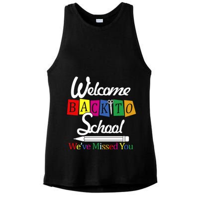 Welcome Back To School We've Missed You Ladies PosiCharge Tri-Blend Wicking Tank