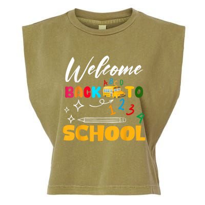 Welcome Back To School First Day Of School Teachers Kids Garment-Dyed Women's Muscle Tee