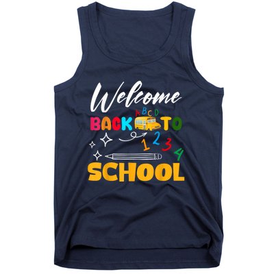 Welcome Back To School First Day Of School Teachers Kids Tank Top