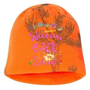 Welcome Back To School Funny Gift Kati - Camo Knit Beanie