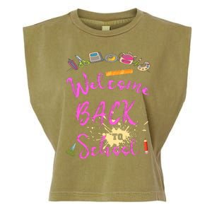 Welcome Back To School Funny Gift Garment-Dyed Women's Muscle Tee