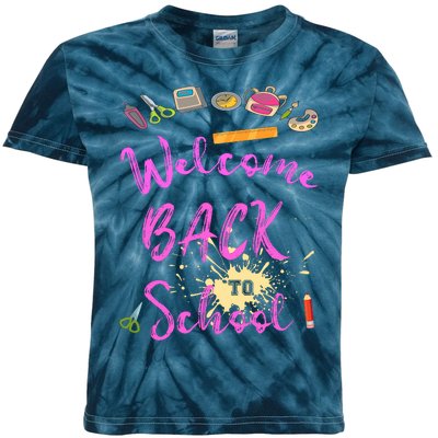 Welcome Back To School Funny Gift Kids Tie-Dye T-Shirt